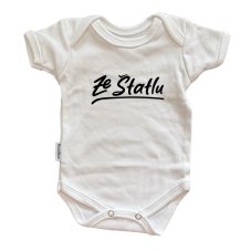 Kojenecké body - Ze Štatlu černý potisk