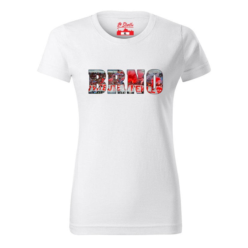 Dámské tričko - Brno Vítejte v pekle - Barva: Červená, Velikost: XL