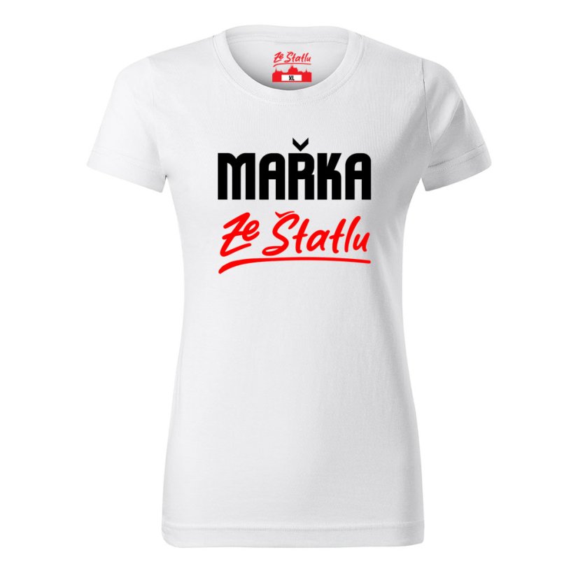 Dámské tričko - Mařka ze Štatlu - Barva: Bílá, Velikost: S