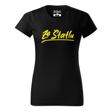 Dámské tričko - Ze Štatlu žlutý potisk