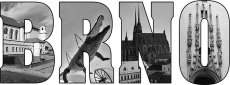 Unisex mikina - Brno černobílé