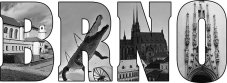 Unisex mikina - Brno černobílé