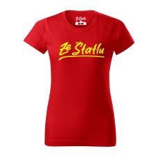 Dámské tričko - Ze Štatlu žlutý potisk