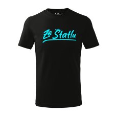 Dětské tričko - Ze Štatlu modrý potisk
