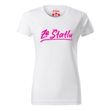 Dámské tričko - Ze Štatlu růžový potisk