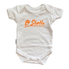 Kojenecké body - Ze Štatlu oranžový potisk