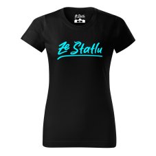 Dámské tričko - Ze Štatlu modrý potisk