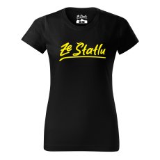 Dámské tričko - Ze Štatlu žlutý potisk