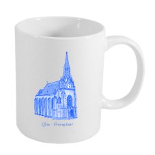 Keramický hrnek - Červený kostel kresba