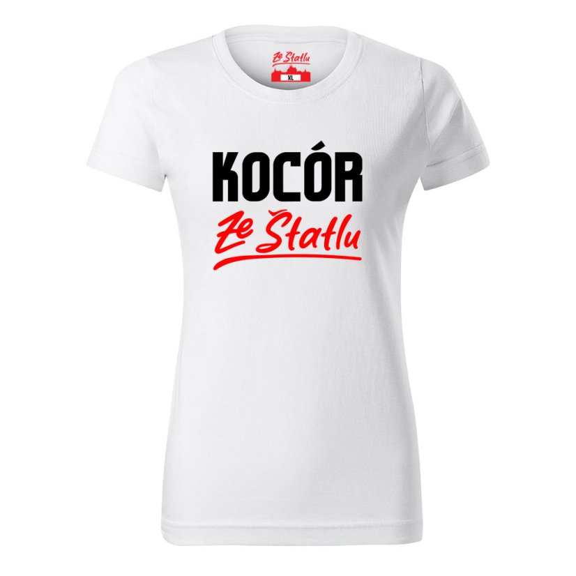 Dámské tričko - Kocór ze Štatlu - Barva: Bílá, Velikost: XL